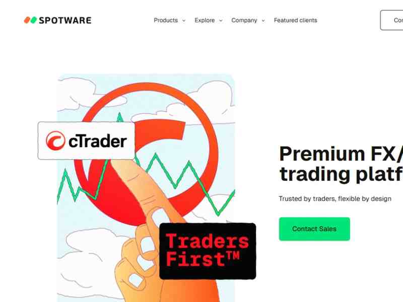 cTrader official product page screenshot