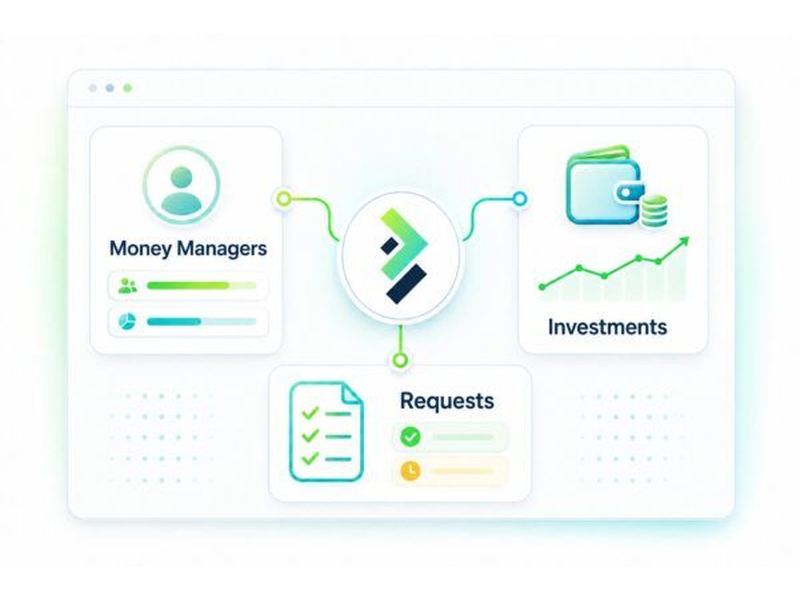 Brokeree official PAMM illustration of money managers, investments and requests