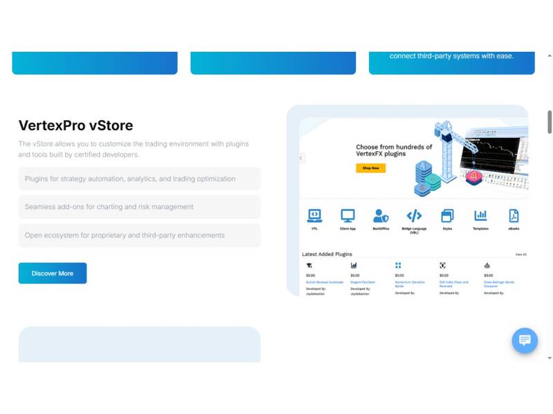 VertexPro vStore section on the official Hybrid Solutions website