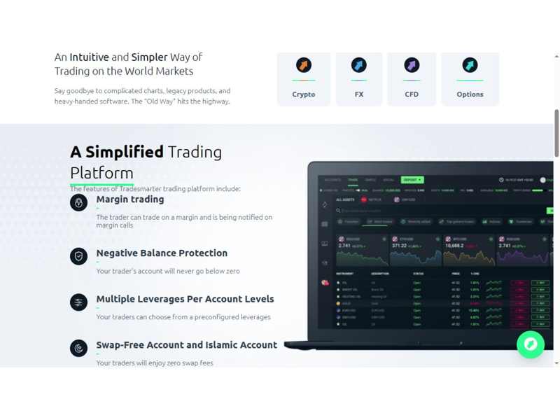 WOW Trader 介面與帳戶功能。圖片來源:Tradesmarter。