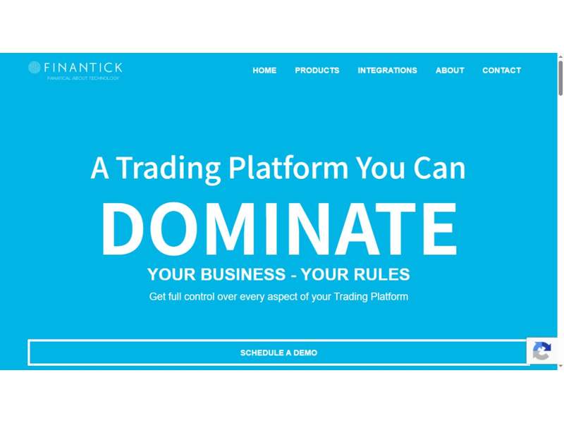 Finantick 官網：交易技術首頁。