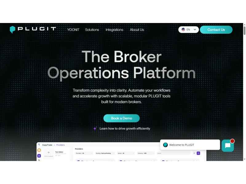 PLUGIT official website: the broker operations platform.